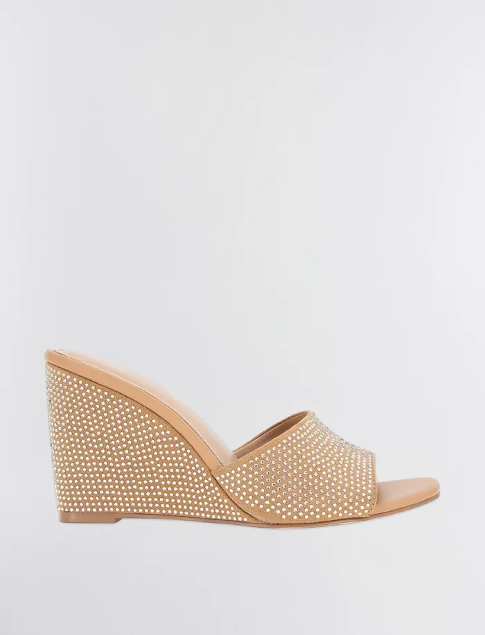Women Shoes BCBG Tan Giani Wedge Sandal Tanclear