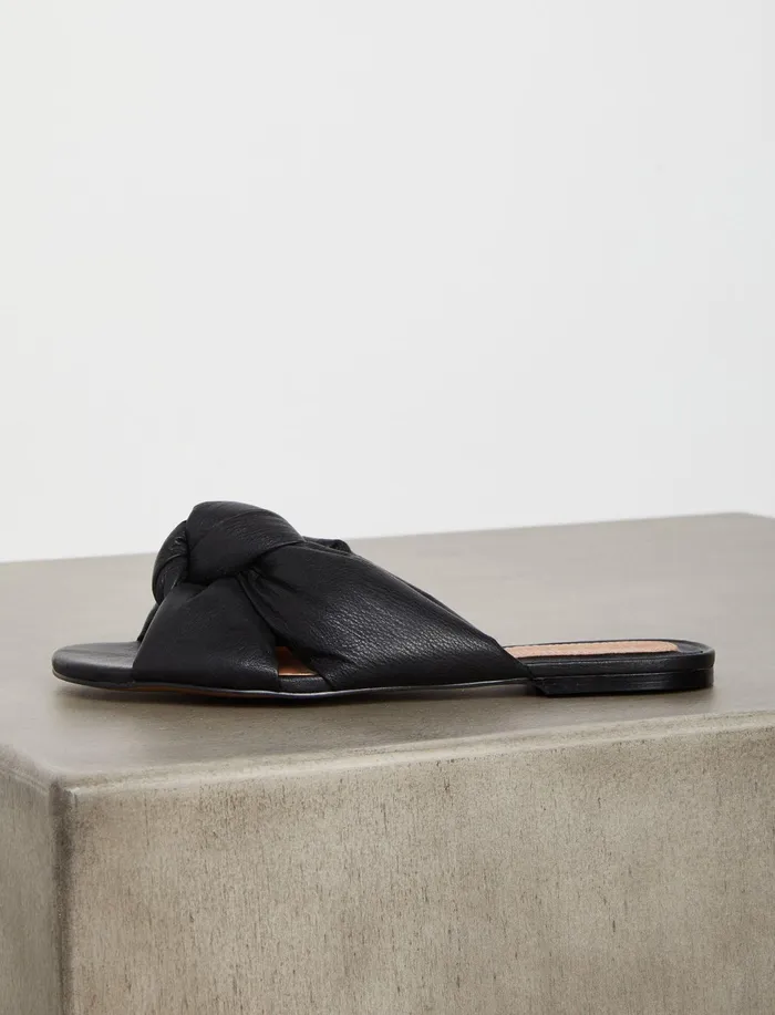Women Shoes BCBG Tinsley Knotted Flat Sandal Black Women Shoes BCBG Tinsley Knotted Flat Sandal Black