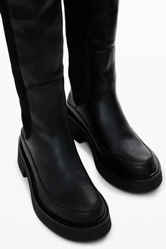 Women Shoes Desigual High Chelsea Boot Designed By M Christian Lacroix
