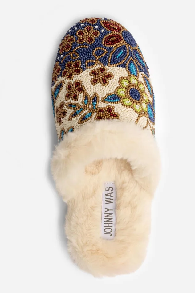 Women Shoes Johnny Was BLOOM BEADED MULE SLIPPER Ivory Women Shoes Johnny Was BLOOM BEADED MULE SLIPPER Ivory