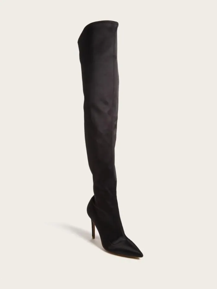 Women Shoes Marciano Belva OvertheKnee Boot Black1