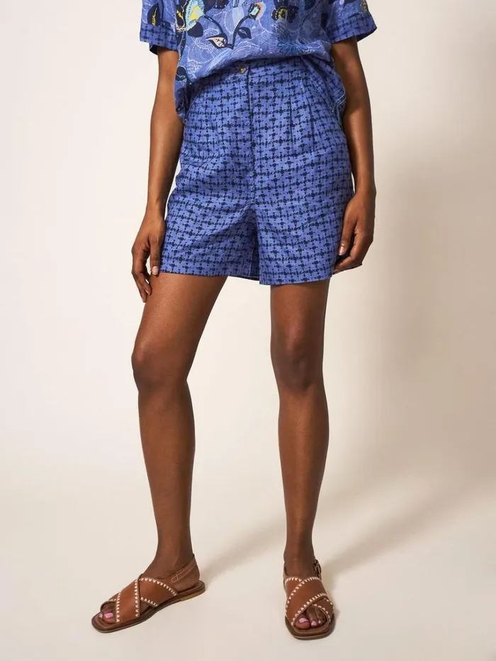 Women SHORTS White Stuff Rowena Linen Short Blue Multi