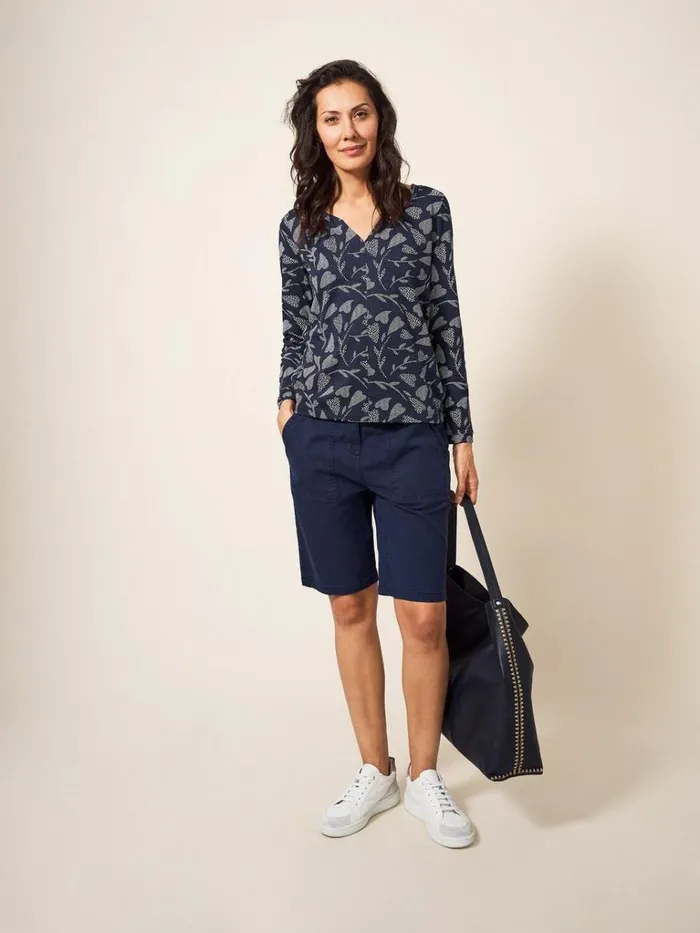 Women SHORTS White Stuff Twister Chino Short Dark Navy