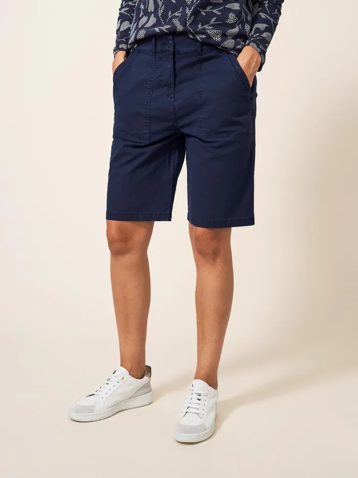 Women SHORTS White Stuff Twister Chino Short Dark Navy