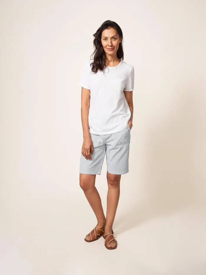 Women SHORTS White Stuff Twister Chino Short Ivory Multi