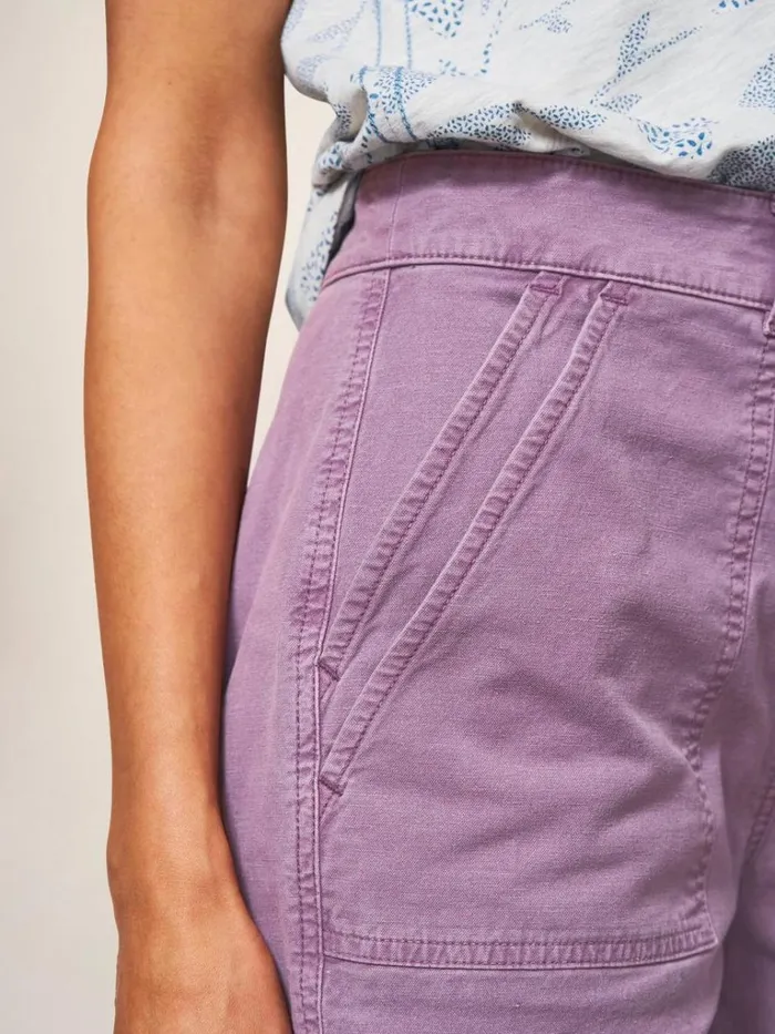 Women SHORTS White Stuff Twister Chino Short Light Plum Women SHORTS White Stuff Twister Chino Short Light Plum