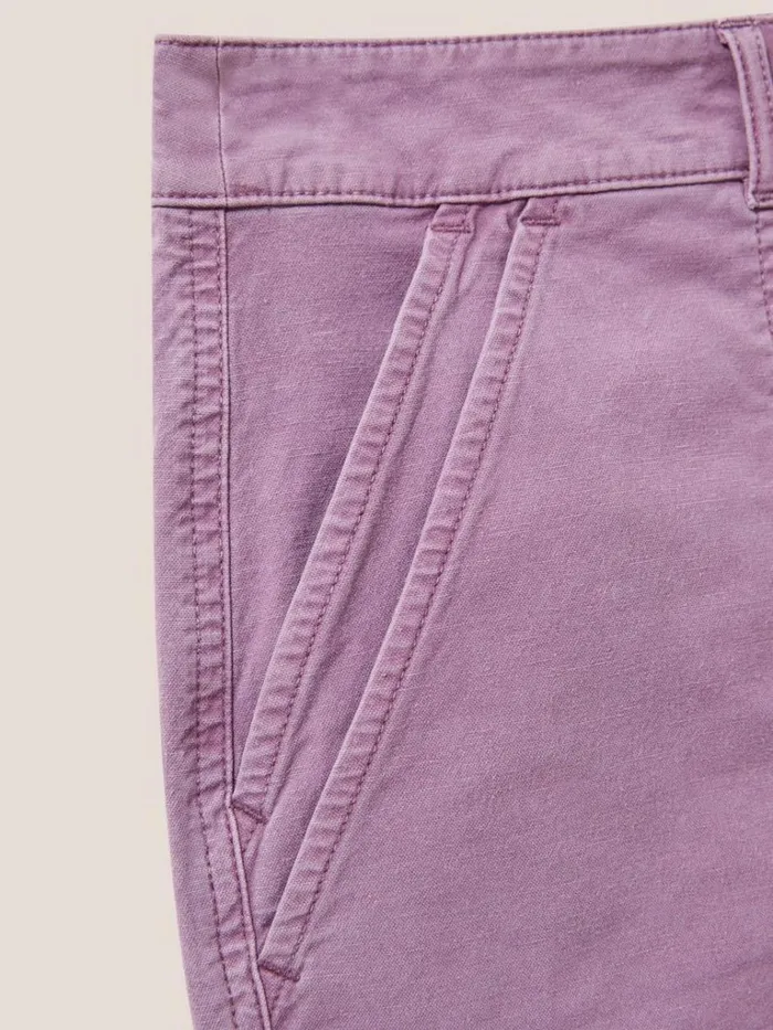 Women SHORTS White Stuff Twister Chino Short Light Plum Women SHORTS White Stuff Twister Chino Short Light Plum