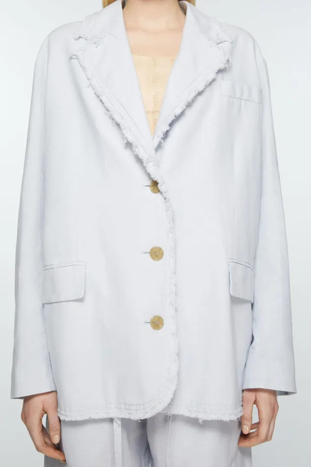 Women Singlebreasted Suit Jacket 8211 Relaxed Fit Pale Blue Acne Studios Suit Jackets