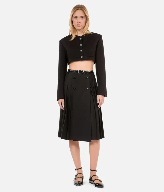 Women Skirts and Shorts THE KOOPLES Long Black Pleated Skirt