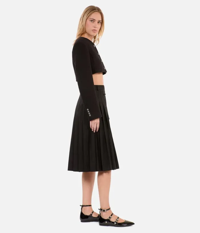 Women Skirts and Shorts THE KOOPLES Long Black Pleated Skirt