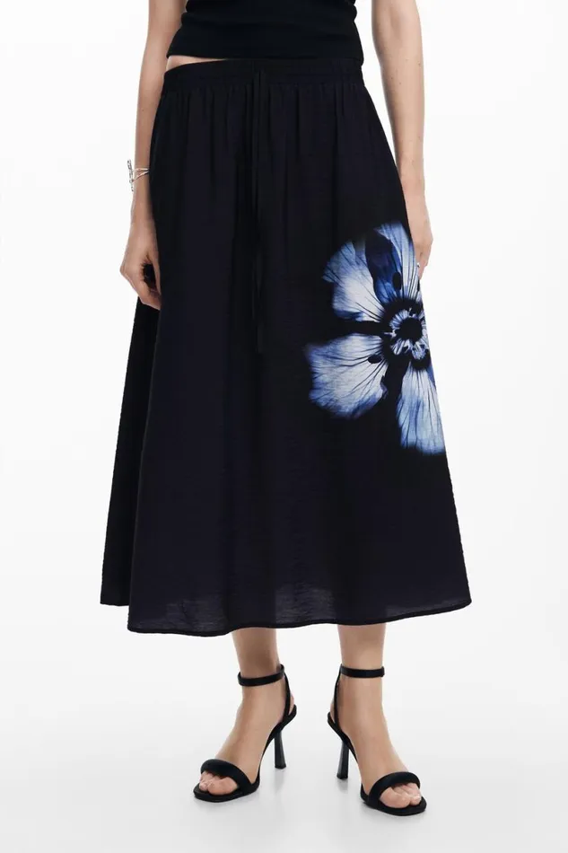 Women Skirts Desigual Long Floral Skirt