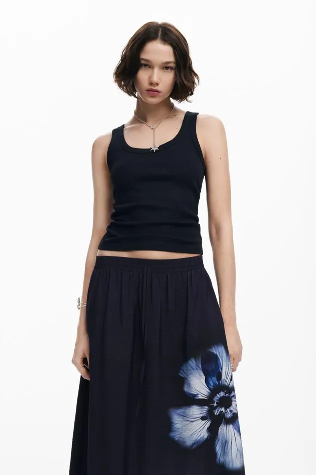 Women Skirts Desigual Long Floral Skirt