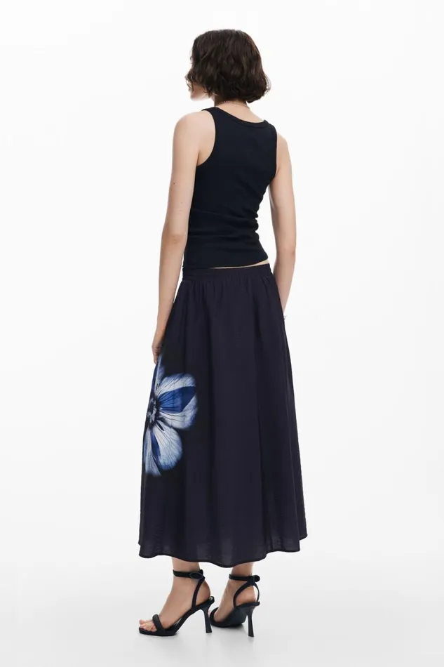 Women Skirts Desigual Long Floral Skirt