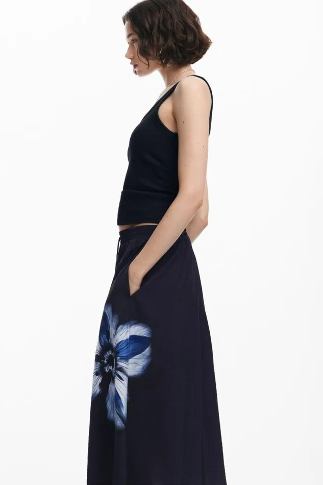 Women Skirts Desigual Long Floral Skirt