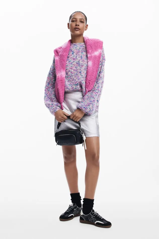 Women Skirts Desigual Metallic Miniskirt