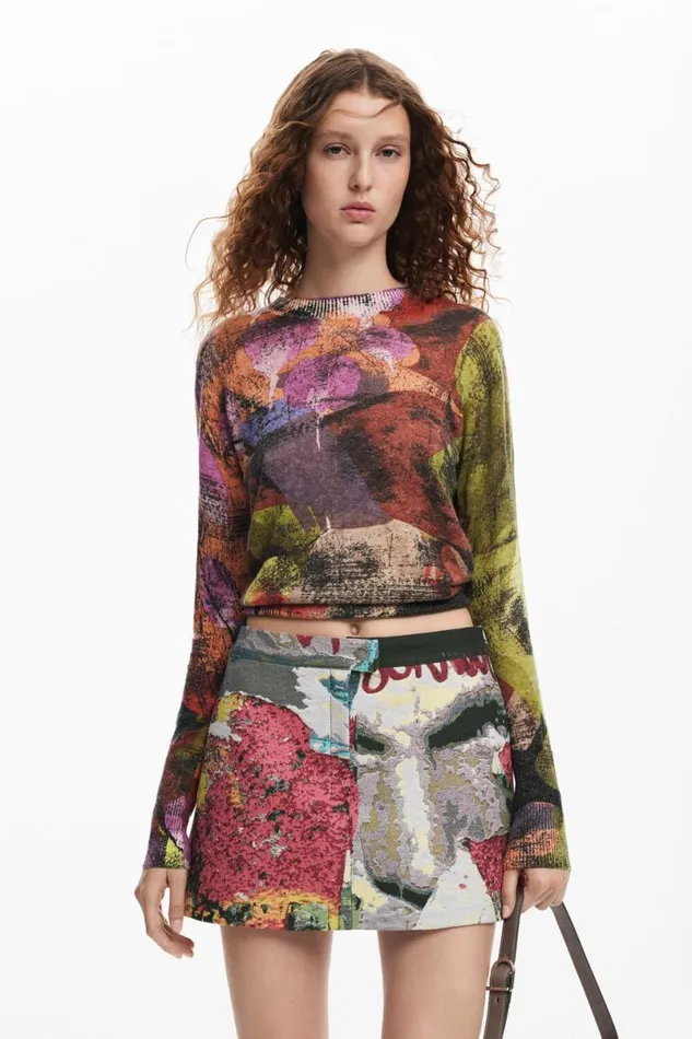 Women Skirts Desigual Short Floral Skirt M Christian Lacroix