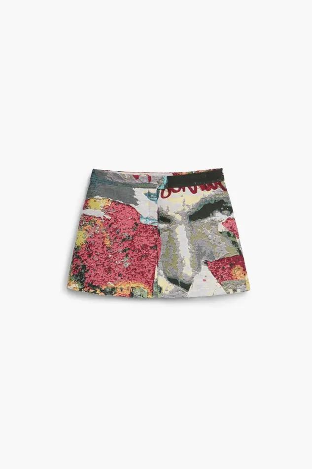 Women Skirts Desigual Short Floral Skirt M Christian Lacroix