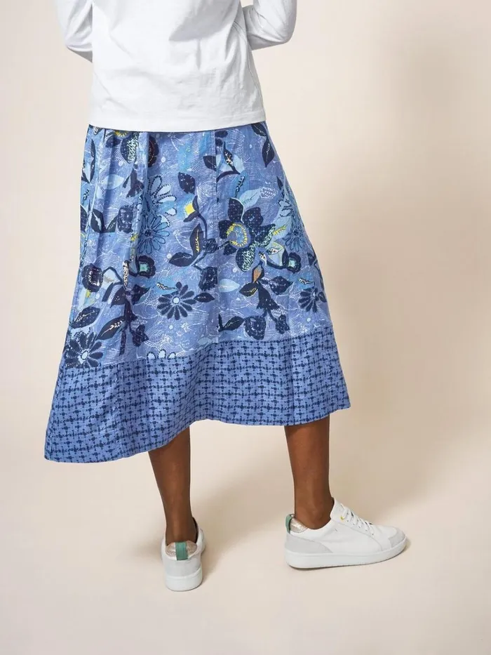 Women SKIRTS White Stuff Ciara Linen Skirt Blue Multi Women SKIRTS White Stuff Ciara Linen Skirt Blue Multi