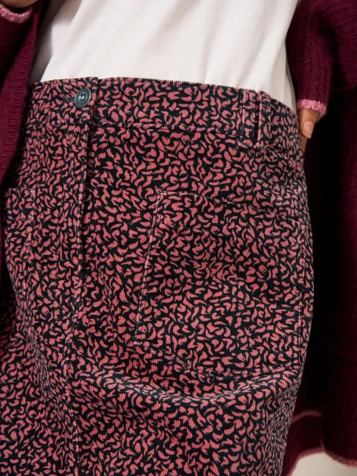 Women SKIRTS White Stuff Melody Organic Cord Skirt Pink Multi