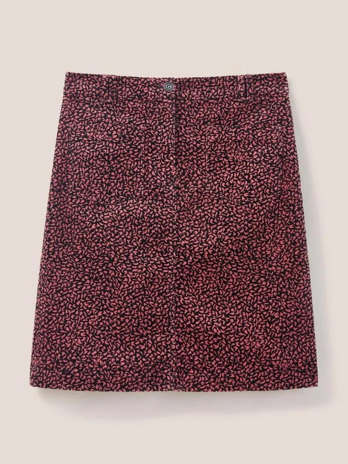 Women SKIRTS White Stuff Melody Organic Cord Skirt Pink Multi