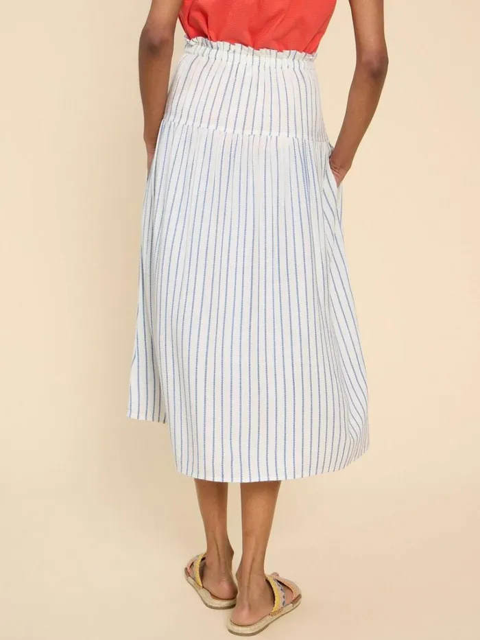 Women SKIRTS White Stuff Seema Eco Vero Stripe Skirt Ivory Multi Women SKIRTS White Stuff Seema Eco Vero Stripe Skirt Ivory Multi