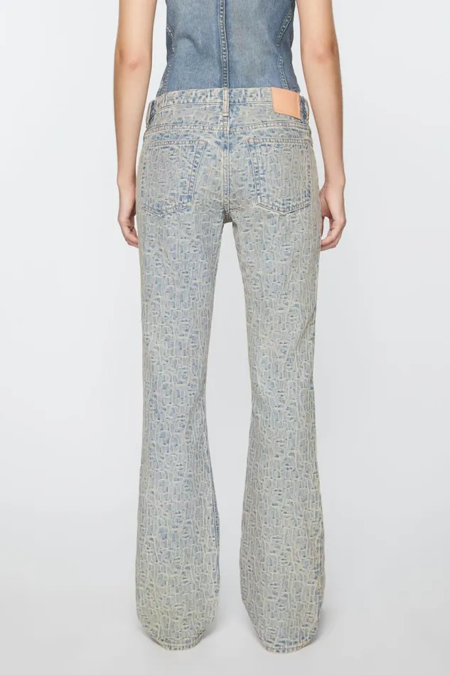 Women Slim Fit Jeans 8211 2005 Monogram Bluebeige Acne Studios Jeans