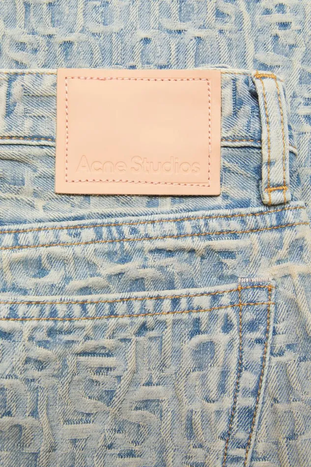 Women Slim Fit Jeans 8211 2005 Monogram Bluebeige Acne Studios Jeans