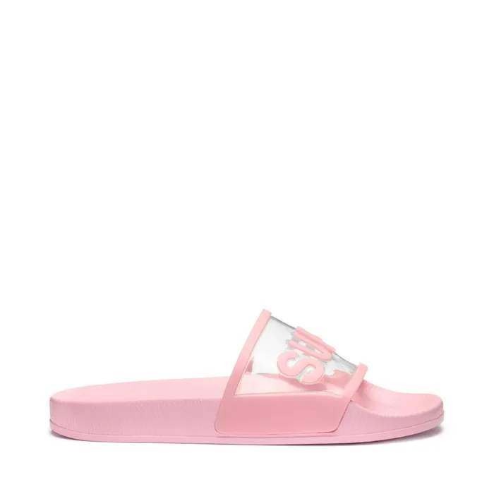 Women Slippers Unisex 1908 SLIDES CLEAR IDENTITY SLIDE PINK TICKLED Superga Slippers