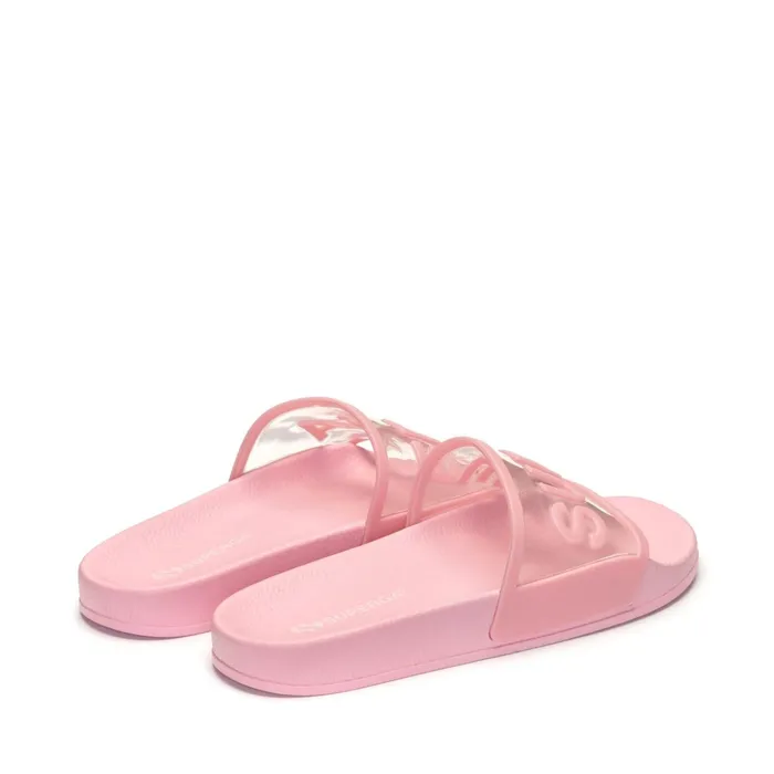 Women Slippers Unisex 1908 SLIDES CLEAR IDENTITY SLIDE PINK TICKLED Superga Slippers