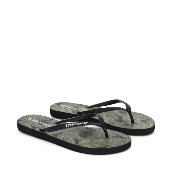 Women Slippers Woman 4121FANRBRW FlipFlop PALMSBLACK Superga Flip Flops