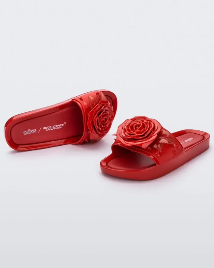 Women Spikes Beach Red Melissa Slides