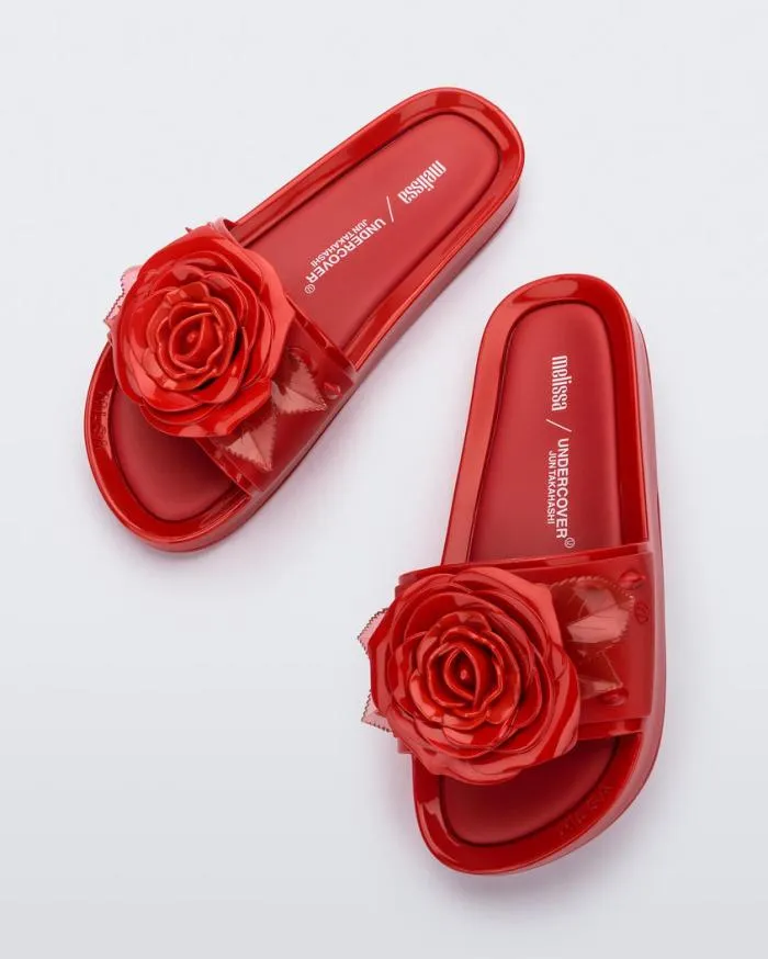 Women Spikes Beach Red Melissa Slides