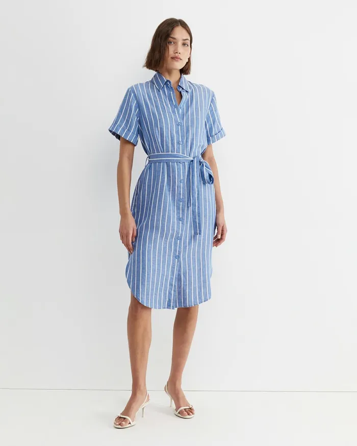 Women Sportscraft Dresses Hera Stripe Shirt Dress Bluewhite