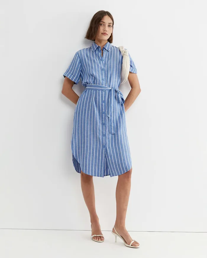 Women Sportscraft Dresses Hera Stripe Shirt Dress Bluewhite