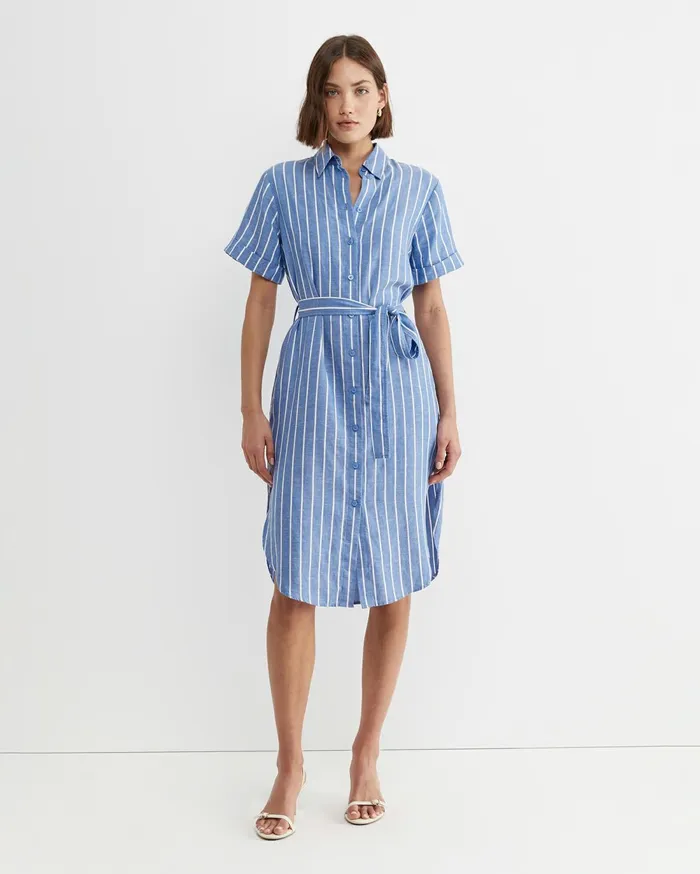 Women Sportscraft Dresses Hera Stripe Shirt Dress Bluewhite