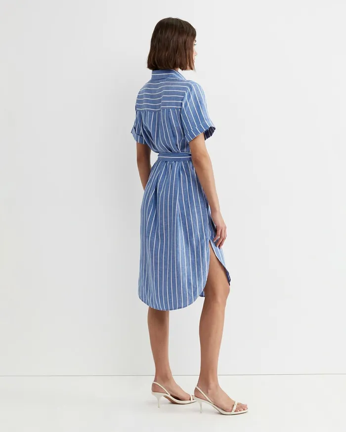 Women Sportscraft Dresses Hera Stripe Shirt Dress Bluewhite