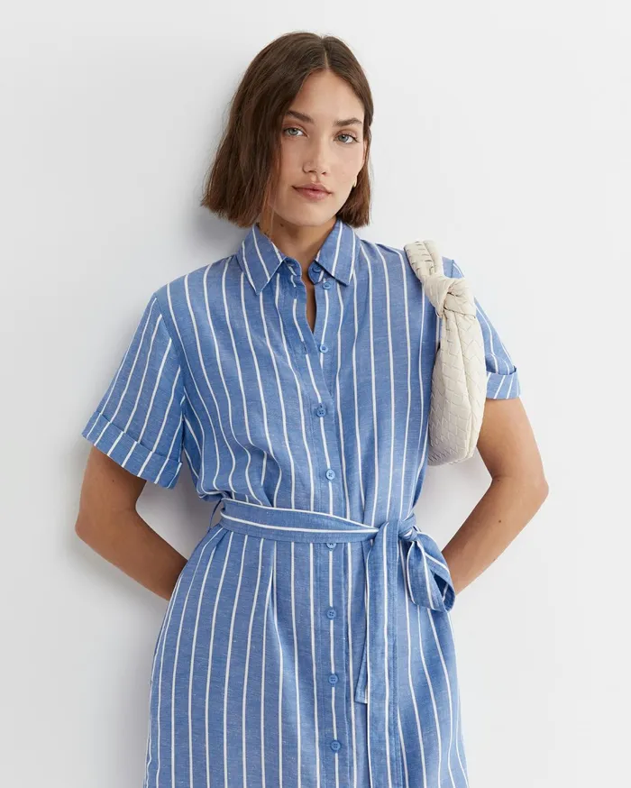 Women Sportscraft Dresses Hera Stripe Shirt Dress Bluewhite