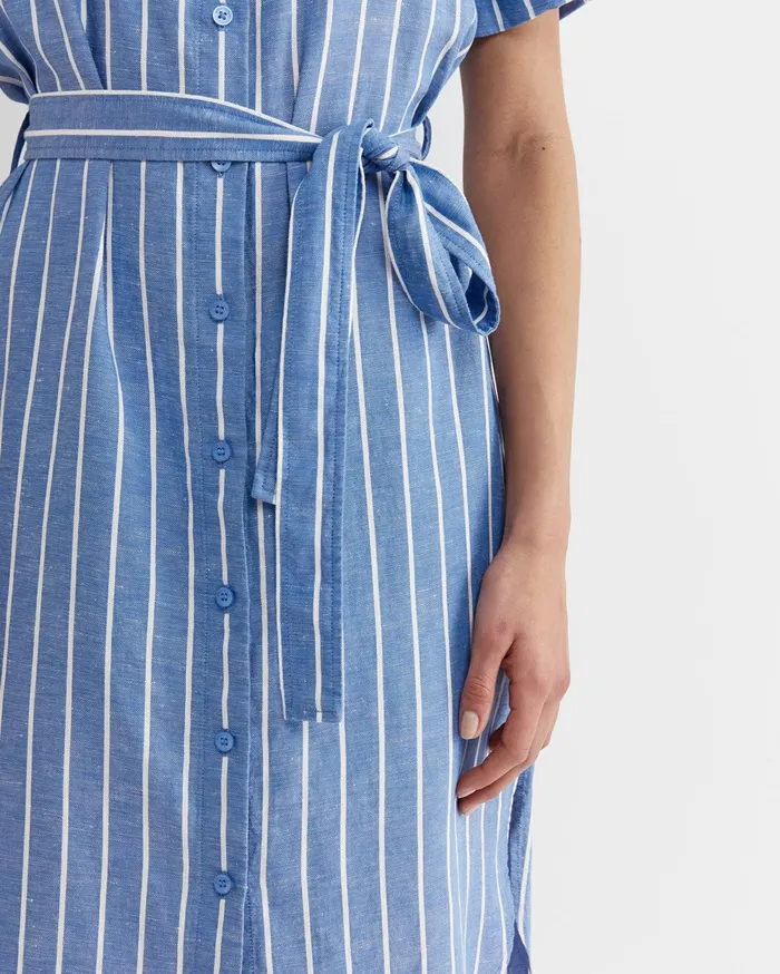 Women Sportscraft Dresses Hera Stripe Shirt Dress Bluewhite