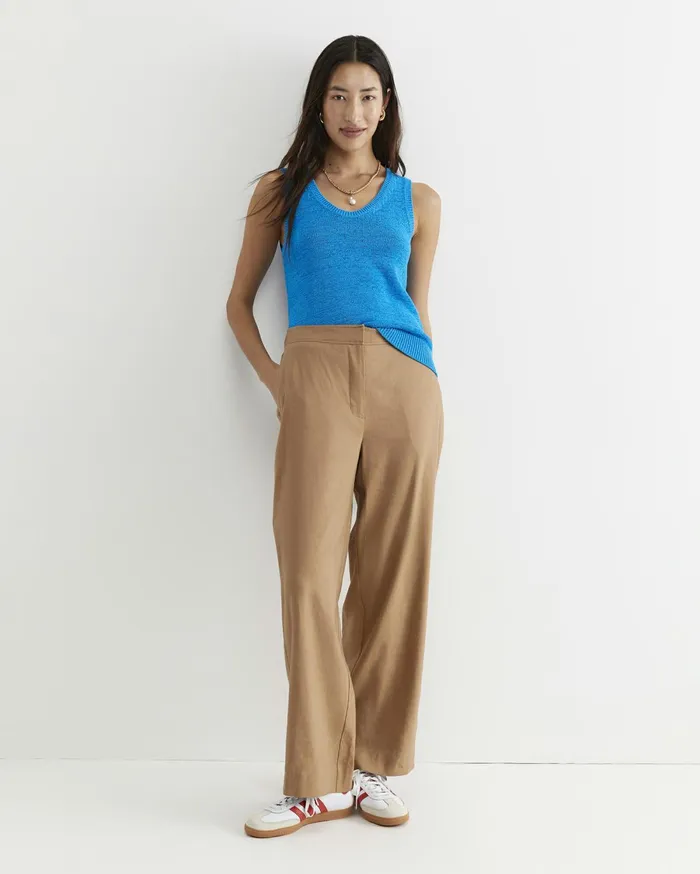 Women Sportscraft Knits and Cardigans Josie Tape Yarn Singlet Cove Blue