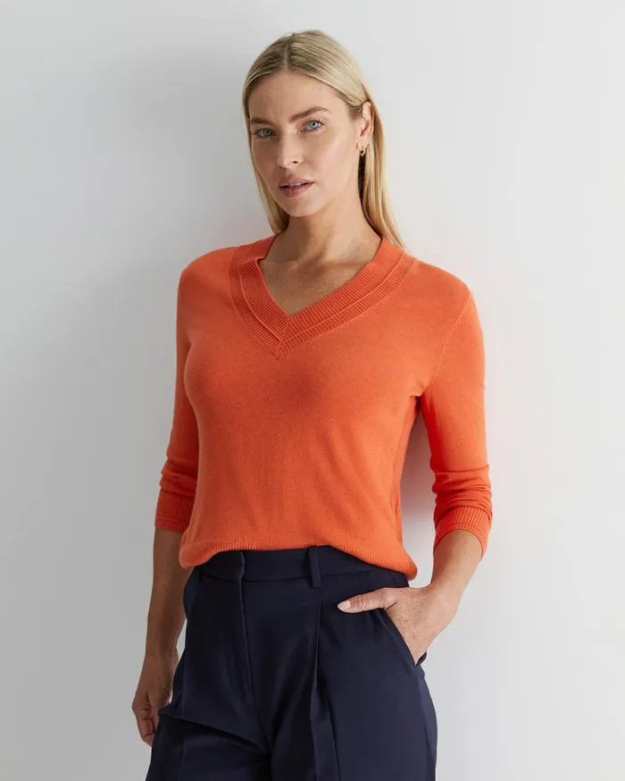 Women Sportscraft Knits and Cardigans Laurina Vneck Sweater Apricot