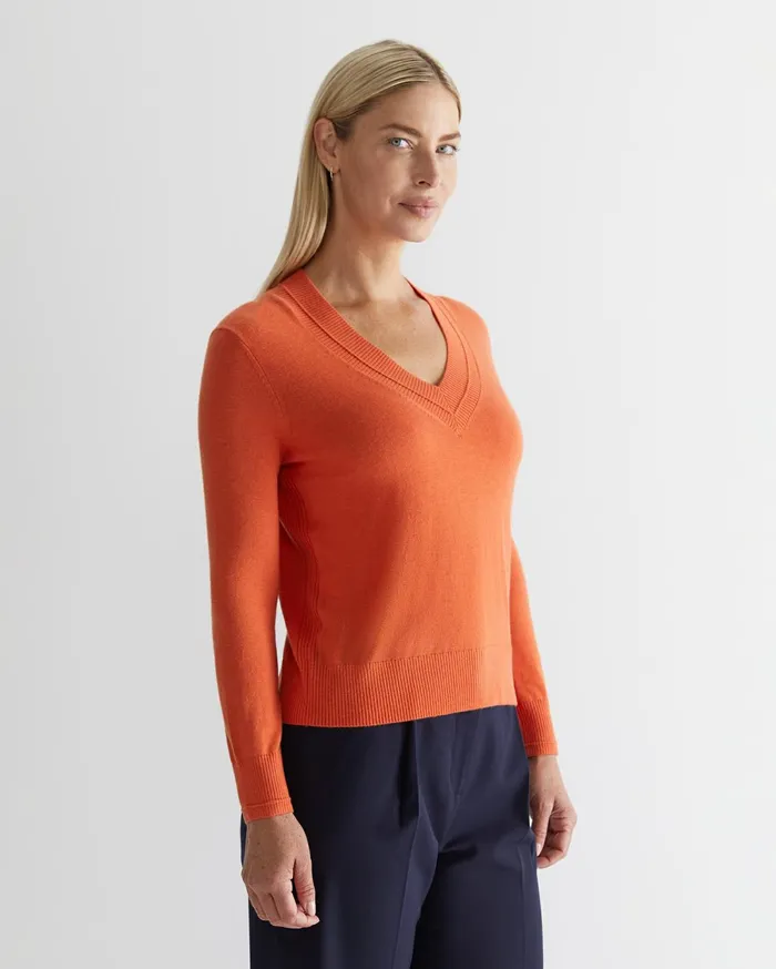 Women Sportscraft Knits and Cardigans Laurina Vneck Sweater Apricot