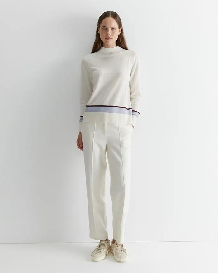 Women Sportscraft Knits and Cardigans Sunshine Colour Block Wool Sweater Winter White
