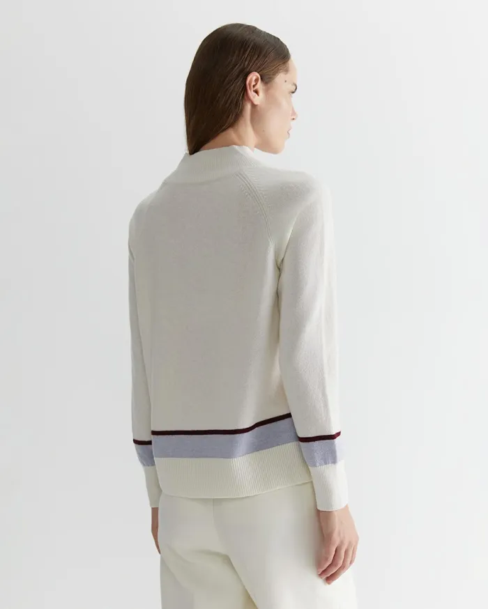 Women Sportscraft Knits and Cardigans Sunshine Colour Block Wool Sweater Winter White