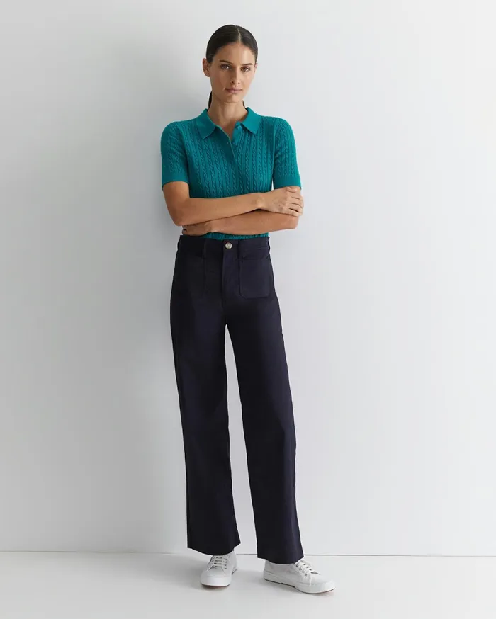 Women Sportscraft Pants Evie Wide Leg Pant Classic Navy