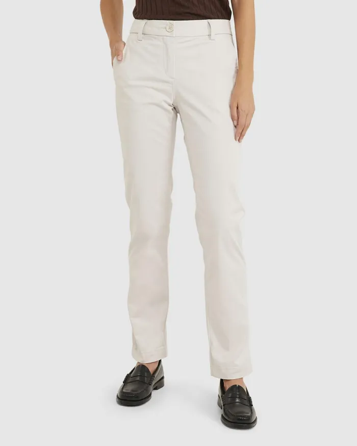 Women Sportscraft Pants Laura Relaxed Chino Bone