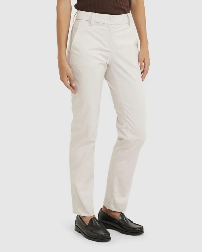 Women Sportscraft Pants Laura Relaxed Chino Bone