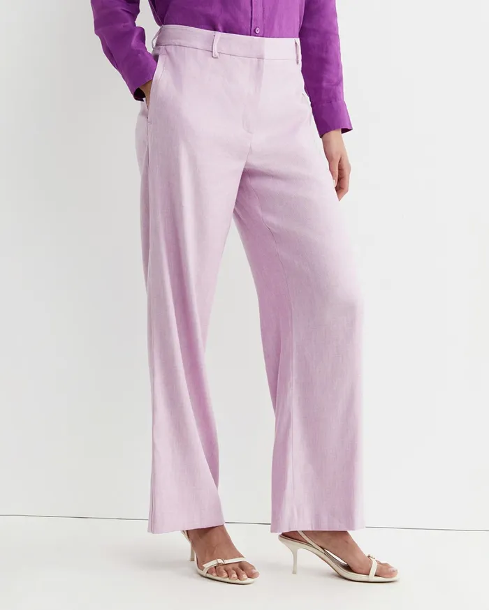 Women Sportscraft Pants Lena Wide Leg Linen Pant Orchid