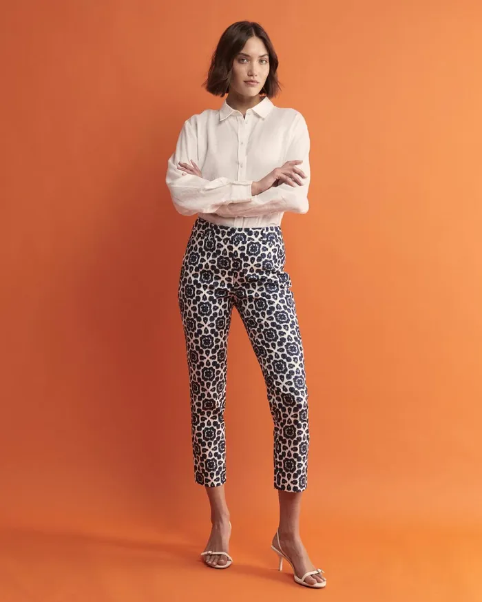 Women Sportscraft Pants Perry Venus Capri Navywhite