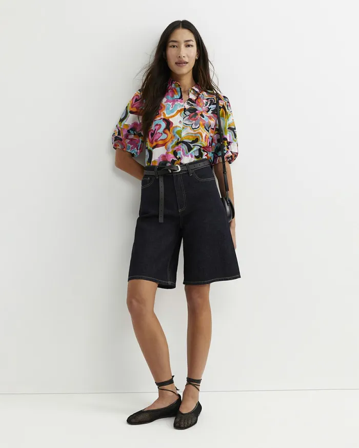 Women Sportscraft Shirts Fiola Lantern Sleeve Blouse Multi