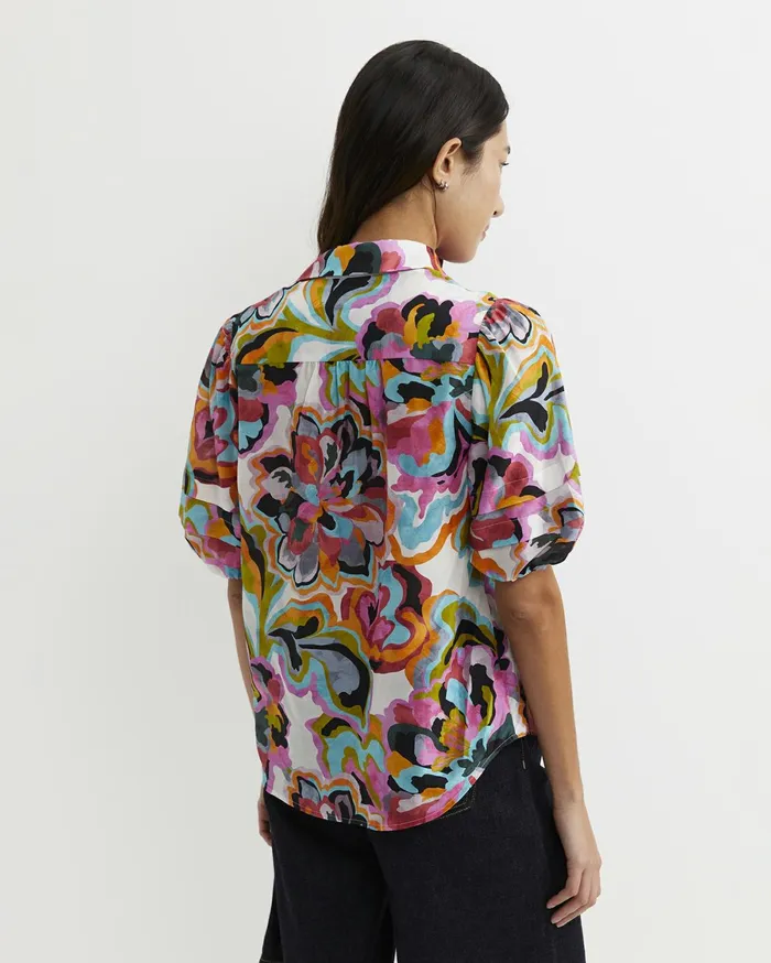 Women Sportscraft Shirts Fiola Lantern Sleeve Blouse Multi